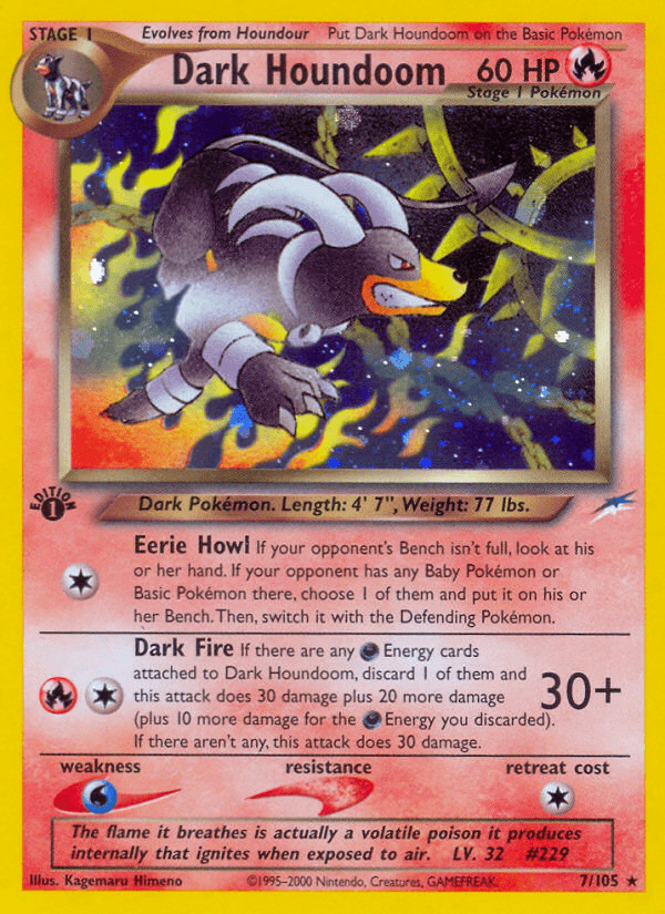 Dark Houndoom (7/105) [Neo Destiny 1st Edition] Pokemon Single Pokémon  | Multizone: Comics And Games