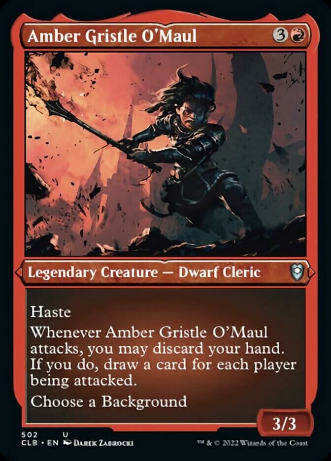 Amber Gristle O'Maul (Foil Etched) [Commander Legends: Battle for Baldur's Gate] MTG Single Magic: The Gathering  | Multizone: Comics And Games