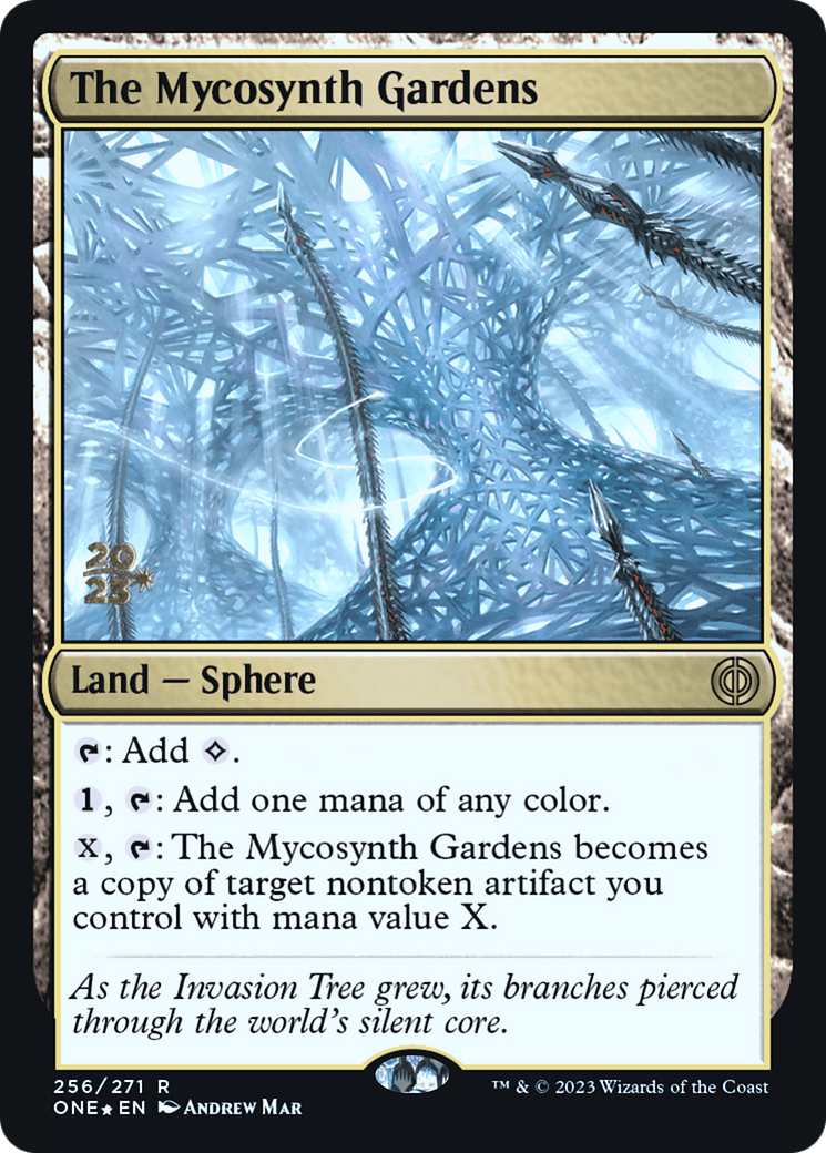 The Mycosynth Gardens [Phyrexia: All Will Be One Prerelease Promos] MTG Single Magic: The Gathering  | Multizone: Comics And Games