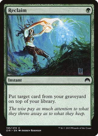 Reclaim [Magic Origins] MTG Single Magic: The Gathering  | Multizone: Comics And Games