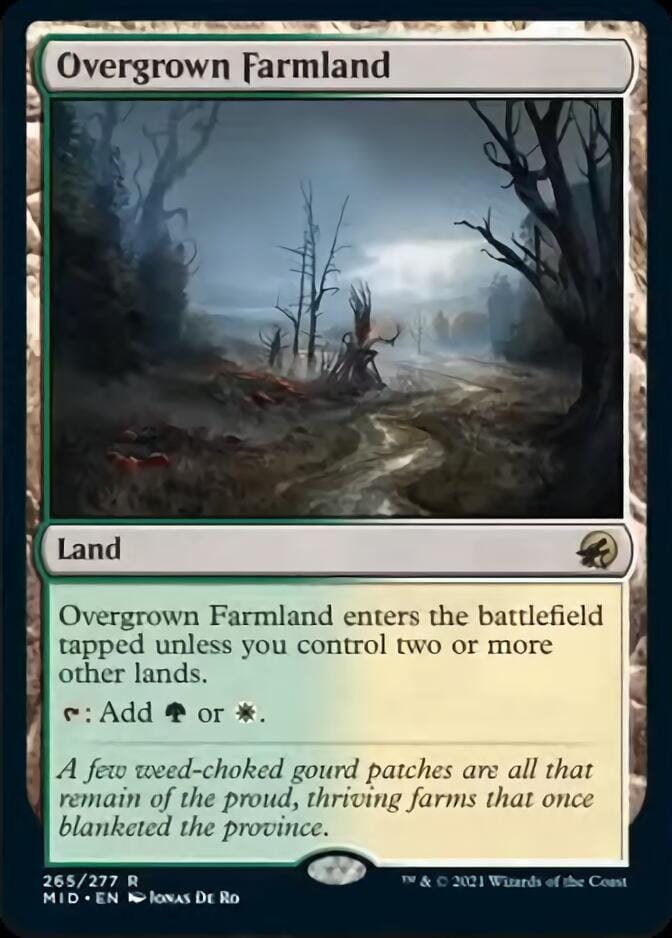 Overgrown Farmland [Innistrad: Midnight Hunt] MTG Single Magic: The Gathering  | Multizone: Comics And Games