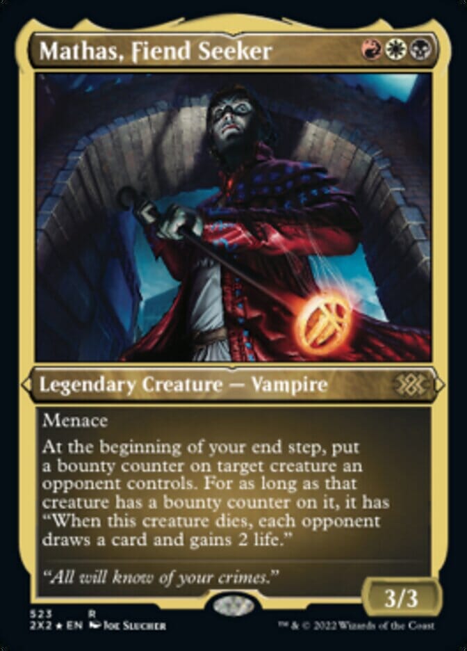 Mathas, Fiend Seeker (Foil Etched) [Double Masters 2022] MTG Single Magic: The Gathering  | Multizone: Comics And Games