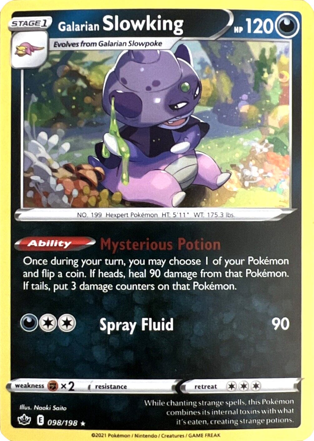 Galarian Slowking (098/198) (Cosmos Holo) [Sword & Shield: Chilling Reign] Pokemon Single Pokémon  | Multizone: Comics And Games