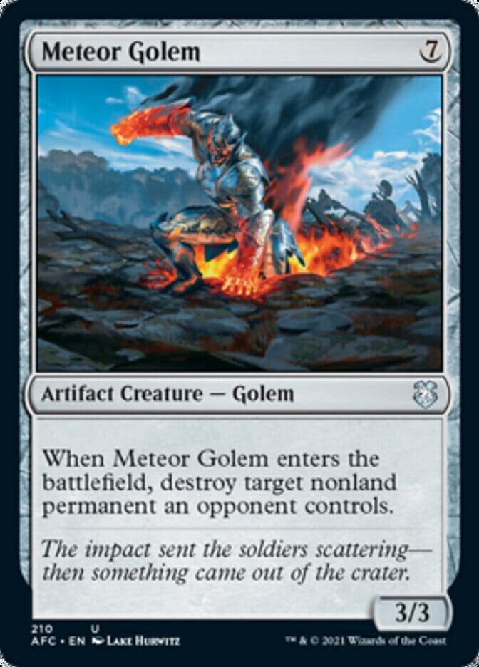 Meteor Golem [Dungeons & Dragons: Adventures in the Forgotten Realms Commander] MTG Single Magic: The Gathering  | Multizone: Comics And Games
