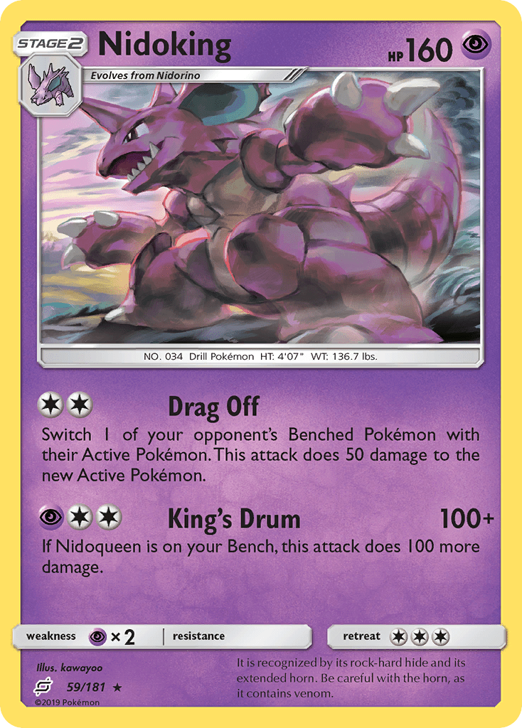 Nidoking (59/181) [Sun & Moon: Team Up] Pokemon Single Pokémon  | Multizone: Comics And Games