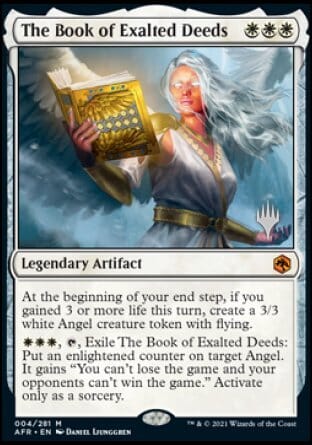 The Book of Exalted Deeds (Promo Pack) [Dungeons & Dragons: Adventures in the Forgotten Realms Promos] MTG Single Magic: The Gathering  | Multizone: Comics And Games