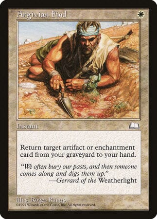 Argivian Find [Weatherlight] MTG Single Magic: The Gathering  | Multizone: Comics And Games