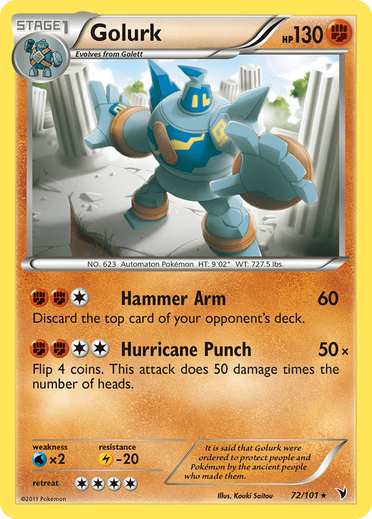 Golurk (72/101) [Black & White: Noble Victories] Pokemon Single Pokémon  | Multizone: Comics And Games