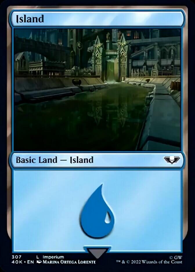 Island (307) [Universes Beyond: Warhammer 40,000] MTG Single Magic: The Gathering  | Multizone: Comics And Games