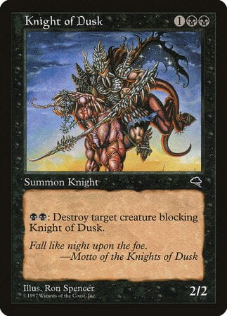 Knight of Dusk [Tempest] MTG Single Magic: The Gathering  | Multizone: Comics And Games