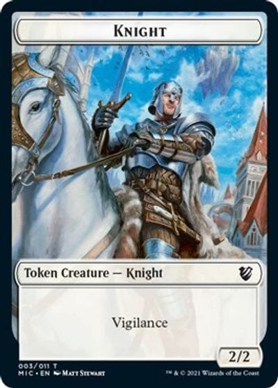 Wolf // Knight Double-Sided Token [Innistrad: Midnight Hunt Commander Tokens] MTG Single Magic: The Gathering  | Multizone: Comics And Games