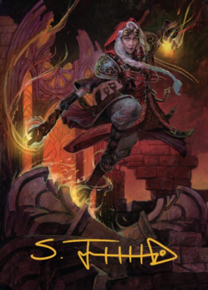 Jaya, Fiery Negotiator Art Card 2 (Gold-Stamped Signature) [Dominaria United Art Series] MTG Single Magic: The Gathering  | Multizone: Comics And Games