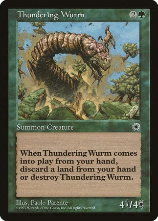 Thundering Wurm [Portal] MTG Single Magic: The Gathering  | Multizone: Comics And Games
