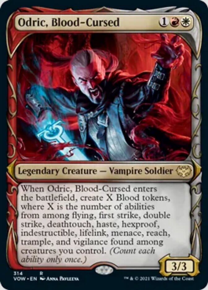 Odric, Blood-Cursed (Showcase Fang Frame) [Innistrad: Crimson Vow] MTG Single Magic: The Gathering  | Multizone: Comics And Games