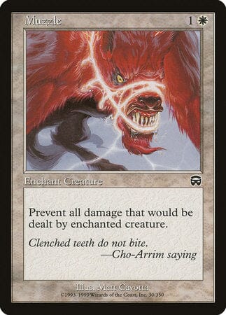 Muzzle [Mercadian Masques] MTG Single Magic: The Gathering  | Multizone: Comics And Games