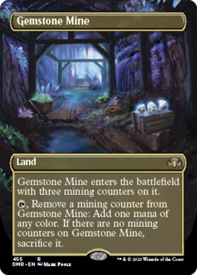 Gemstone Mine (Borderless Alternate Art) [Dominaria Remastered] MTG Single Magic: The Gathering  | Multizone: Comics And Games