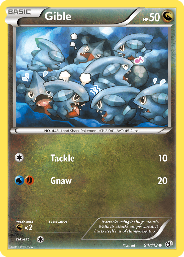 Gible (94/113) [Black & White: Legendary Treasures] Pokemon Single Pokémon  | Multizone: Comics And Games