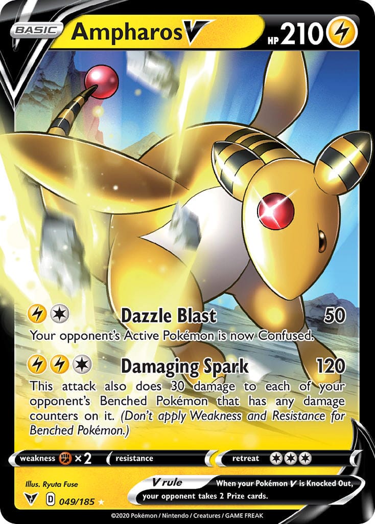 Ampharos V (049/185) [Sword & Shield: Vivid Voltage] Pokemon Single Pokémon  | Multizone: Comics And Games