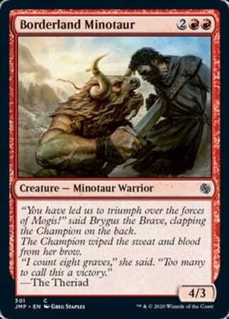 Borderland Minotaur [Jumpstart] MTG Single Magic: The Gathering  | Multizone: Comics And Games