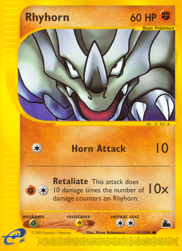 Rhyhorn (91/144) [Skyridge] Pokemon Single Pokémon  | Multizone: Comics And Games