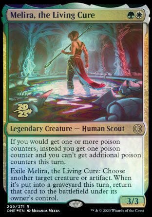 Melira, the Living Cure [Phyrexia: All Will Be One Prerelease Promos] MTG Single Magic: The Gathering  | Multizone: Comics And Games