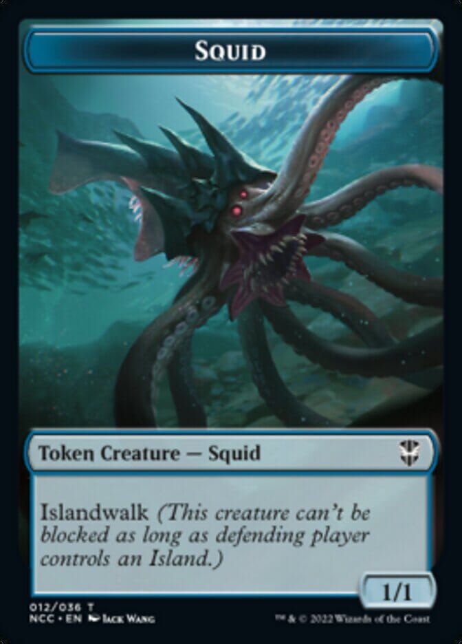 Squid // The Monarch Double-sided Token [Streets of New Capenna Commander Tokens] MTG Single Magic: The Gathering  | Multizone: Comics And Games