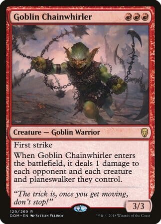 Goblin Chainwhirler [Dominaria] MTG Single Magic: The Gathering  | Multizone: Comics And Games