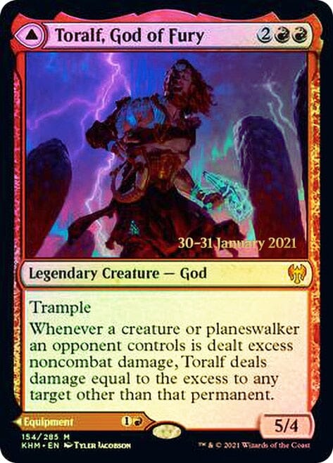 Toralf, God of Fury // Toralf's Hammer [Kaldheim Prerelease Promos] MTG Single Magic: The Gathering  | Multizone: Comics And Games