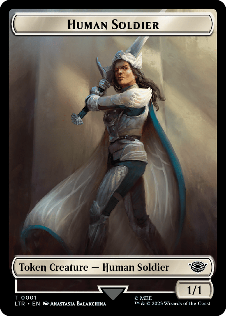 Food (10) // Human Soldier (01) Double-Sided Token [The Lord of the Rings: Tales of Middle-Earth Tokens] MTG Single Magic: The Gathering  | Multizone: Comics And Games