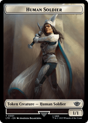 Food (10) // Human Soldier (01) Double-Sided Token [The Lord of the Rings: Tales of Middle-Earth Tokens] MTG Single Magic: The Gathering  | Multizone: Comics And Games