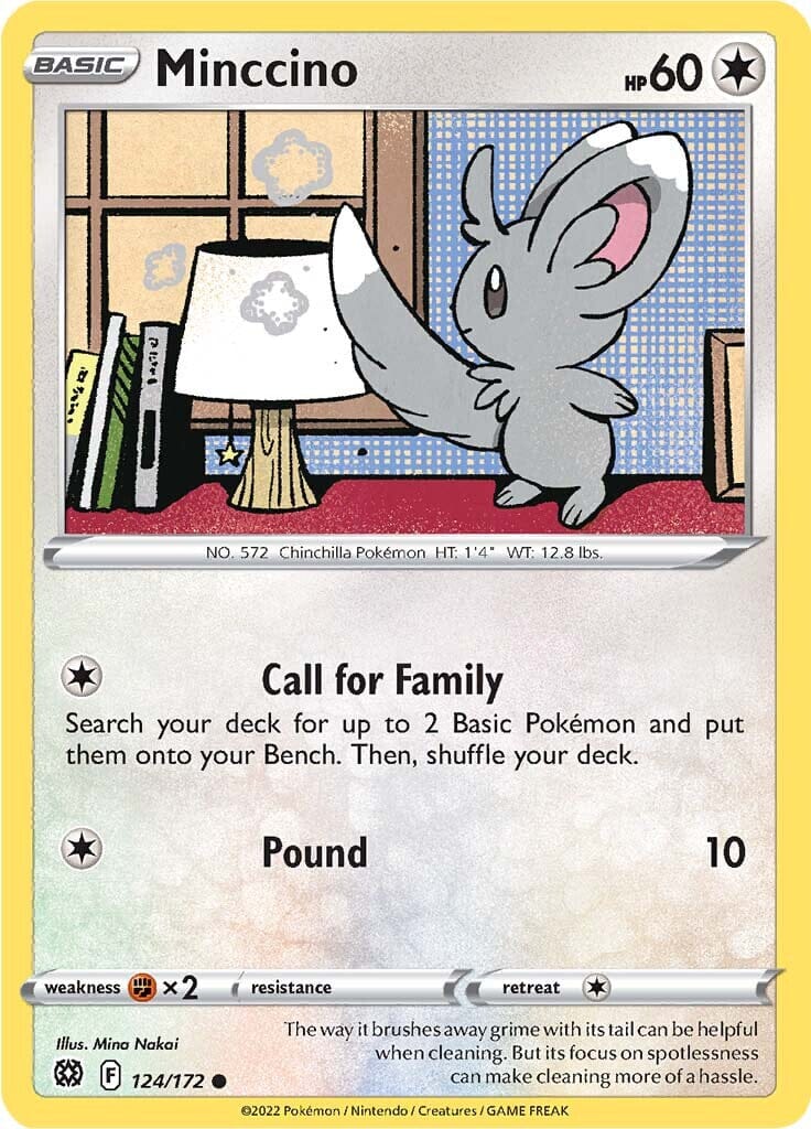 Minccino (124/172) [Sword & Shield: Brilliant Stars] Pokemon Single Pokémon  | Multizone: Comics And Games