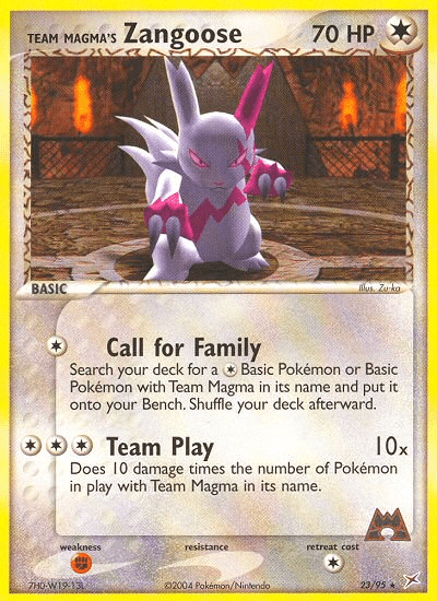 Team Magma's Zangoose (23/95) [EX: Team Magma vs Team Aqua] Pokemon Single Pokémon  | Multizone: Comics And Games