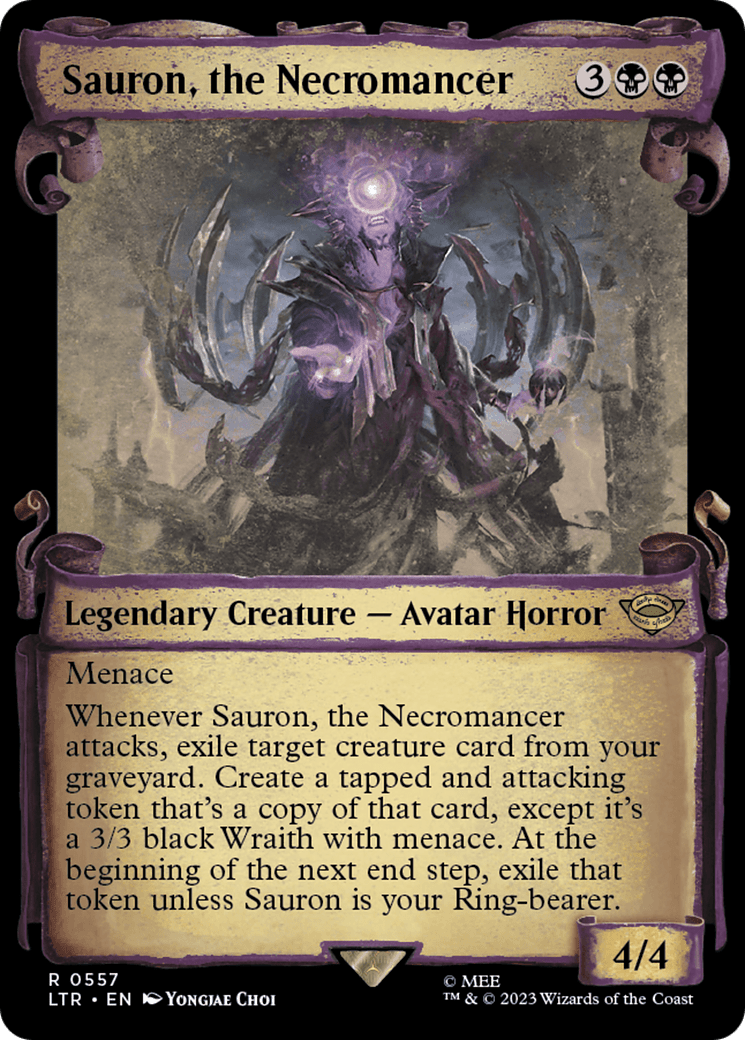 Sauron, the Necromancer [The Lord of the Rings: Tales of Middle-Earth Showcase Scrolls] MTG Single Magic: The Gathering  | Multizone: Comics And Games