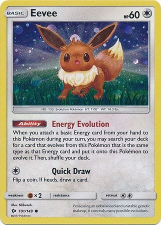 Eevee (101/149) (Cosmos Holo) [Sun & Moon: Base Set] Pokemon Single Pokémon  | Multizone: Comics And Games