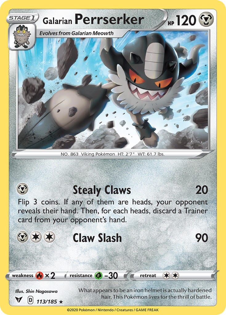 Galarian Perrserker (113/185) [Sword & Shield: Vivid Voltage] Pokemon Single Pokémon  | Multizone: Comics And Games