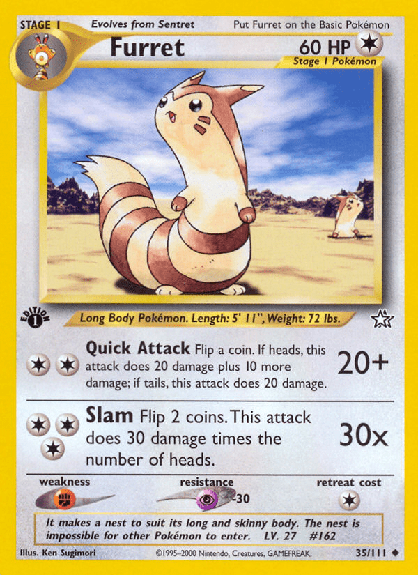 Furret (35/111) [Neo Genesis 1st Edition] Pokemon Single Pokémon  | Multizone: Comics And Games