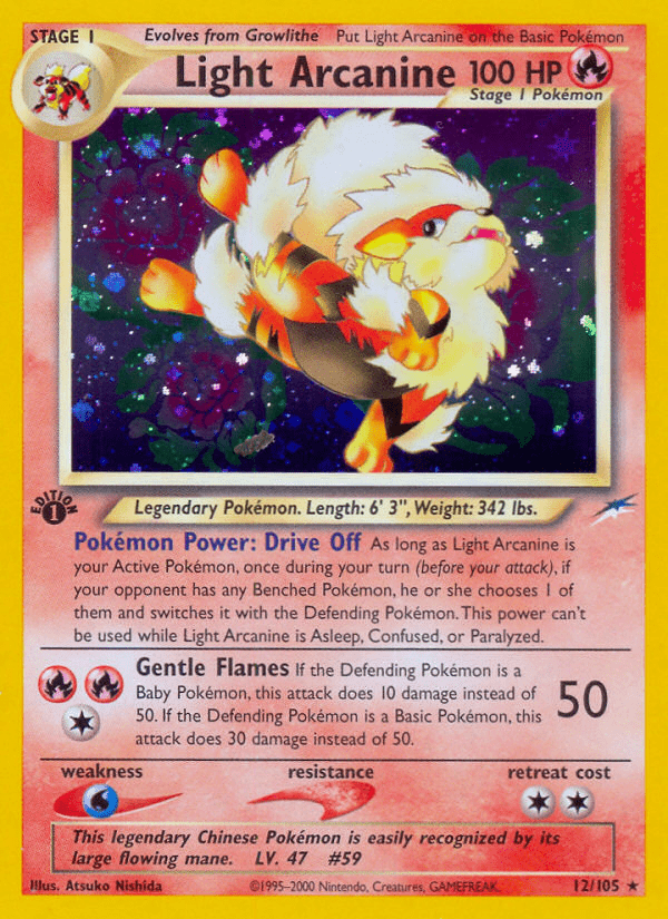 Light Arcanine (12/105) [Neo Destiny 1st Edition] Pokemon Single Pokémon  | Multizone: Comics And Games