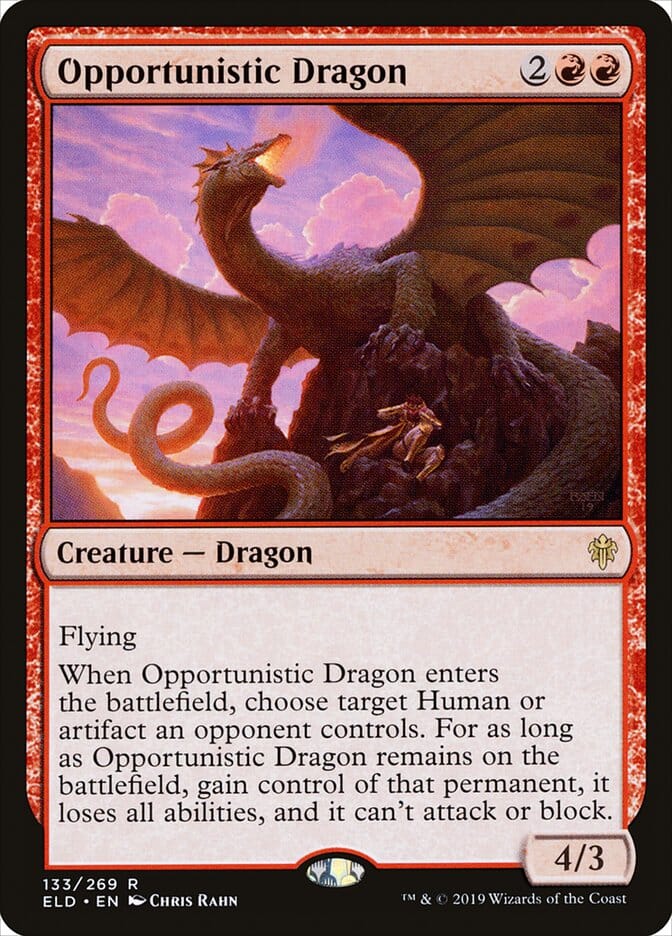 Opportunistic Dragon [Throne of Eldraine] MTG Single Magic: The Gathering  | Multizone: Comics And Games