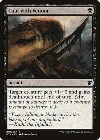 Coat with Venom [Dragons of Tarkir] MTG Single Magic: The Gathering  | Multizone: Comics And Games