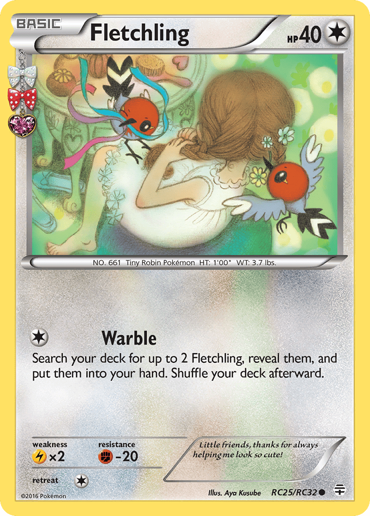 Fletchling (RC25/RC32) [XY: Generations] Pokemon Single Pokémon  | Multizone: Comics And Games