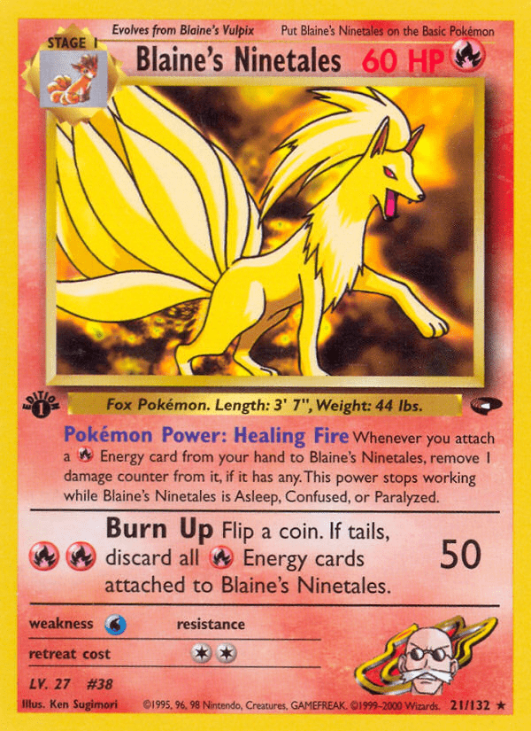 Blaine's Ninetales (21/132) [Gym Challenge 1st Edition] Pokemon Single Pokémon  | Multizone: Comics And Games