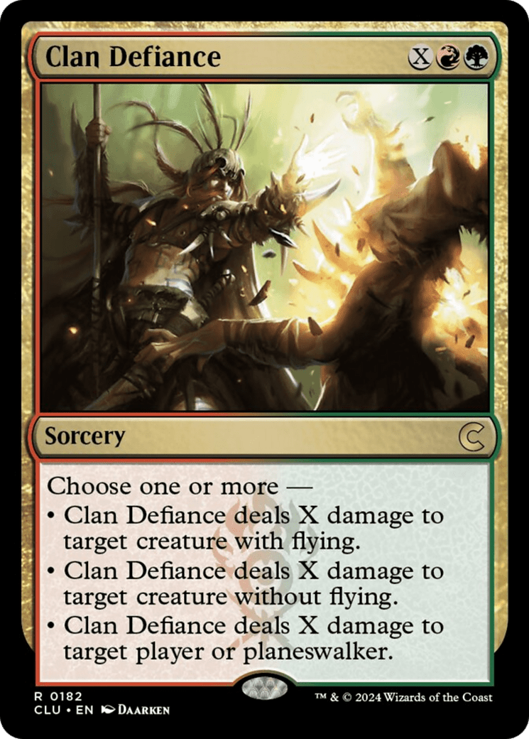 Clan Defiance [Ravnica: Clue Edition] MTG Single Magic: The Gathering  | Multizone: Comics And Games