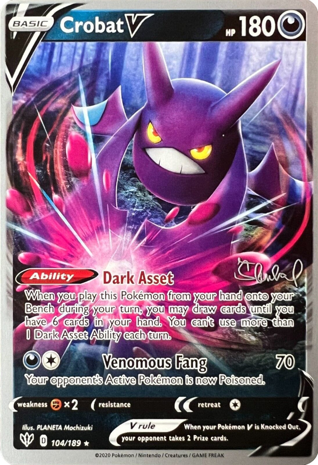 Crobat V (104/189) (ADP - Ondrej Skubal) [World Championships 2022] Pokemon Single Pokémon  | Multizone: Comics And Games