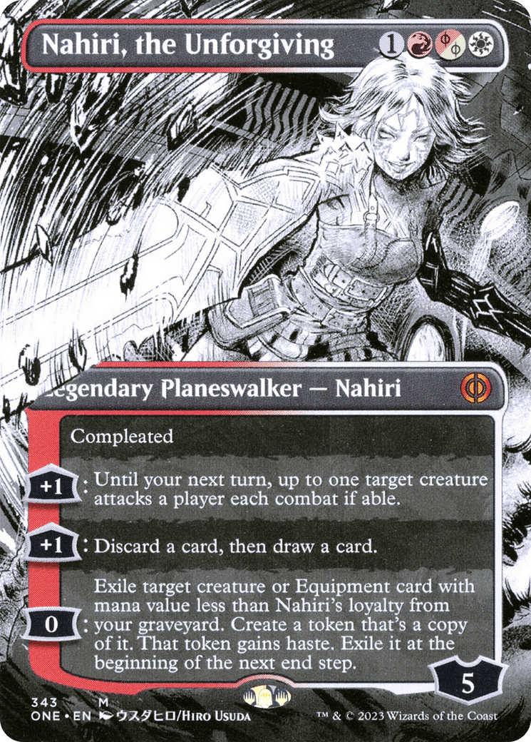 Nahiri, the Unforgiving (Borderless Manga) [Phyrexia: All Will Be One] MTG Single Magic: The Gathering  | Multizone: Comics And Games