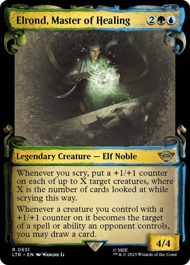 Elrond, Master of Healing [The Lord of the Rings: Tales of Middle-Earth Showcase Scrolls] MTG Single Magic: The Gathering  | Multizone: Comics And Games