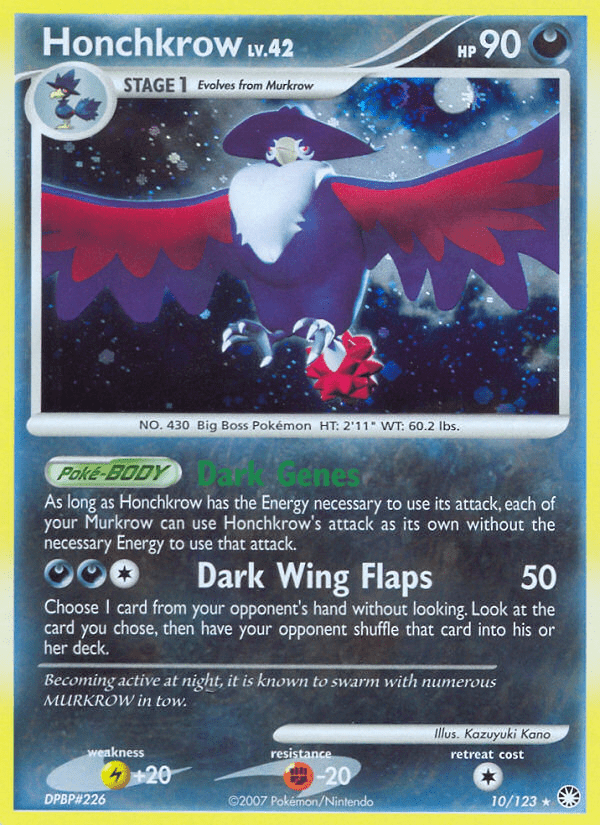 Honchkrow (10/123) [Diamond & Pearl: Mysterious Treasures] Pokemon Single Pokémon  | Multizone: Comics And Games