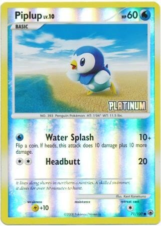 Piplup (71/100) [Burger King Promos: 2009 Collection] Pokemon Single Pokémon  | Multizone: Comics And Games
