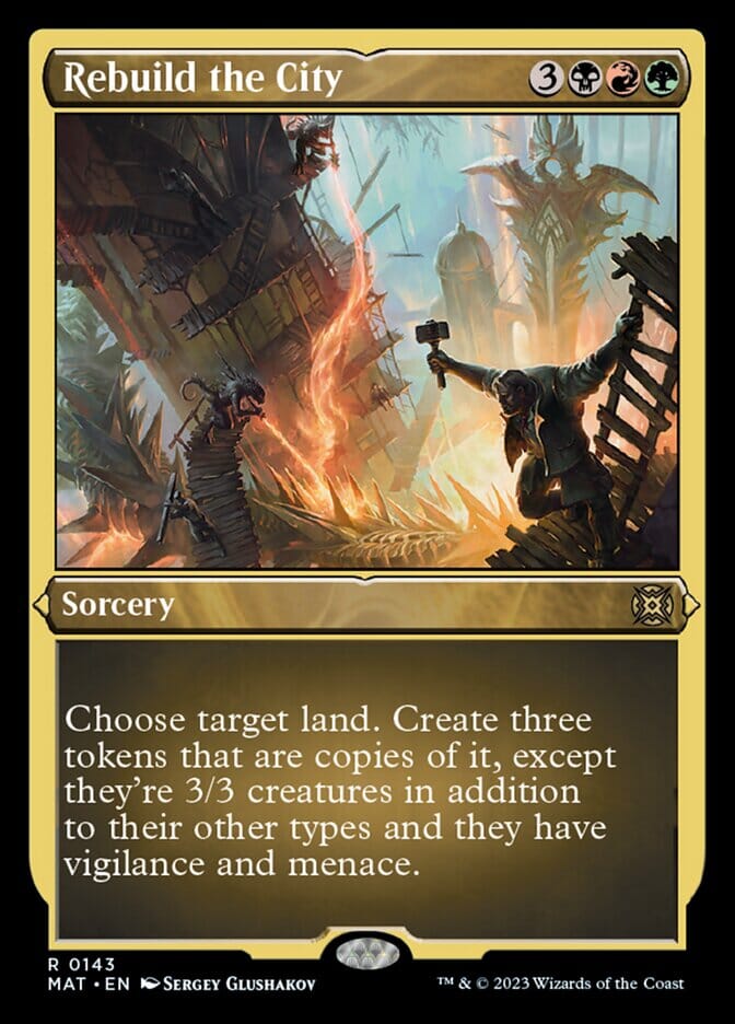 Rebuild the City (Foil Etched) [March of the Machine: The Aftermath] MTG Single Magic: The Gathering  | Multizone: Comics And Games