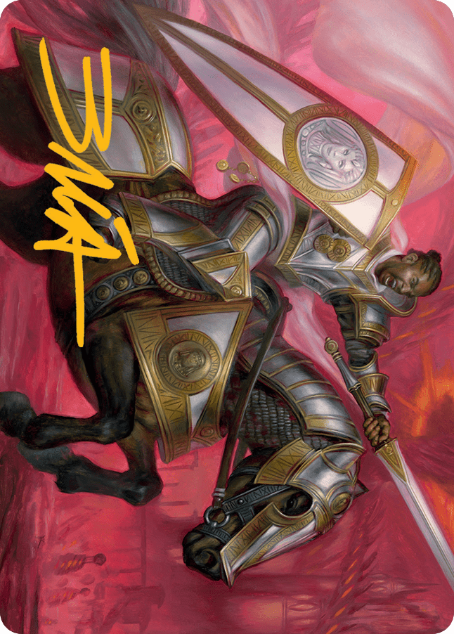 Sigiled Sentinel Art Card (Gold-Stamped Signature) [March of the Machine Art Series] MTG Single Magic: The Gathering  | Multizone: Comics And Games