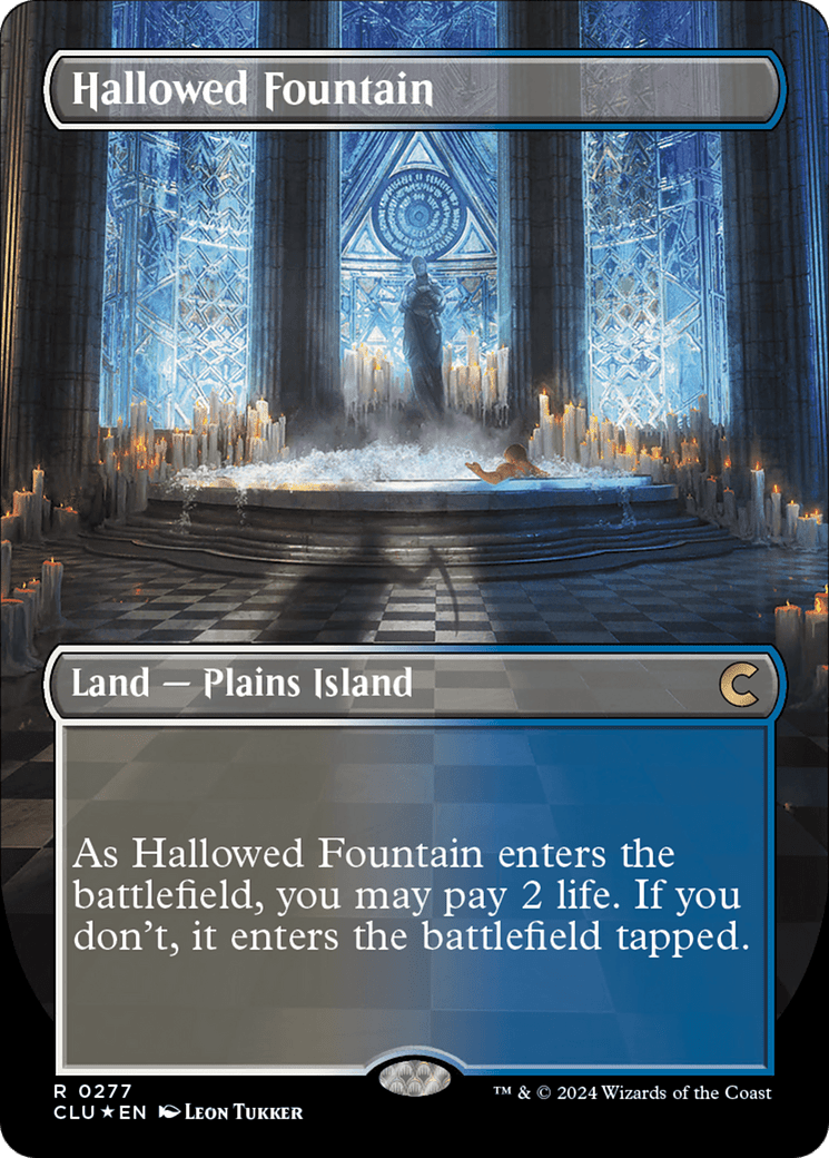 Hallowed Fountain (Borderless) [Ravnica: Clue Edition] MTG Single Magic: The Gathering  | Multizone: Comics And Games